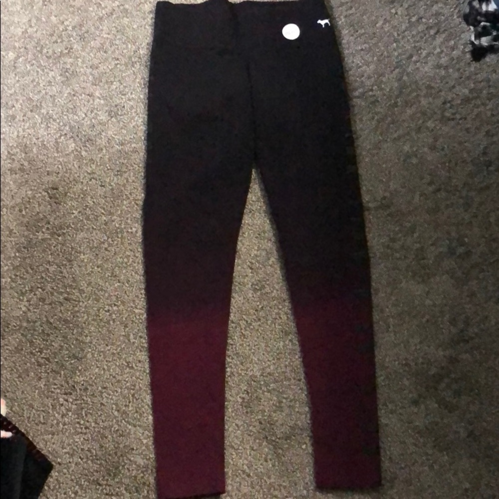 Pink - maroon ombre leggings new with tags